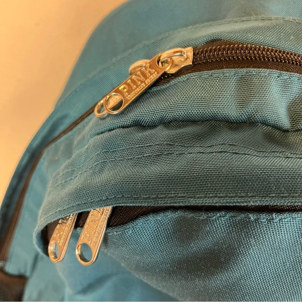 Victoria's Secret PINK Full Size Jade Teal Backpack Versatile‎ Bold Fun Design